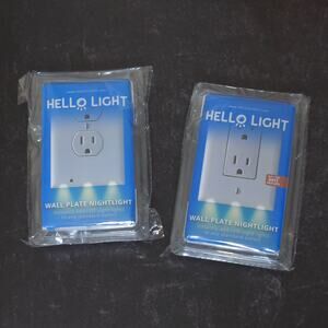 Hello Light Wall Plate Nightlight - Set of 2 - New in Package